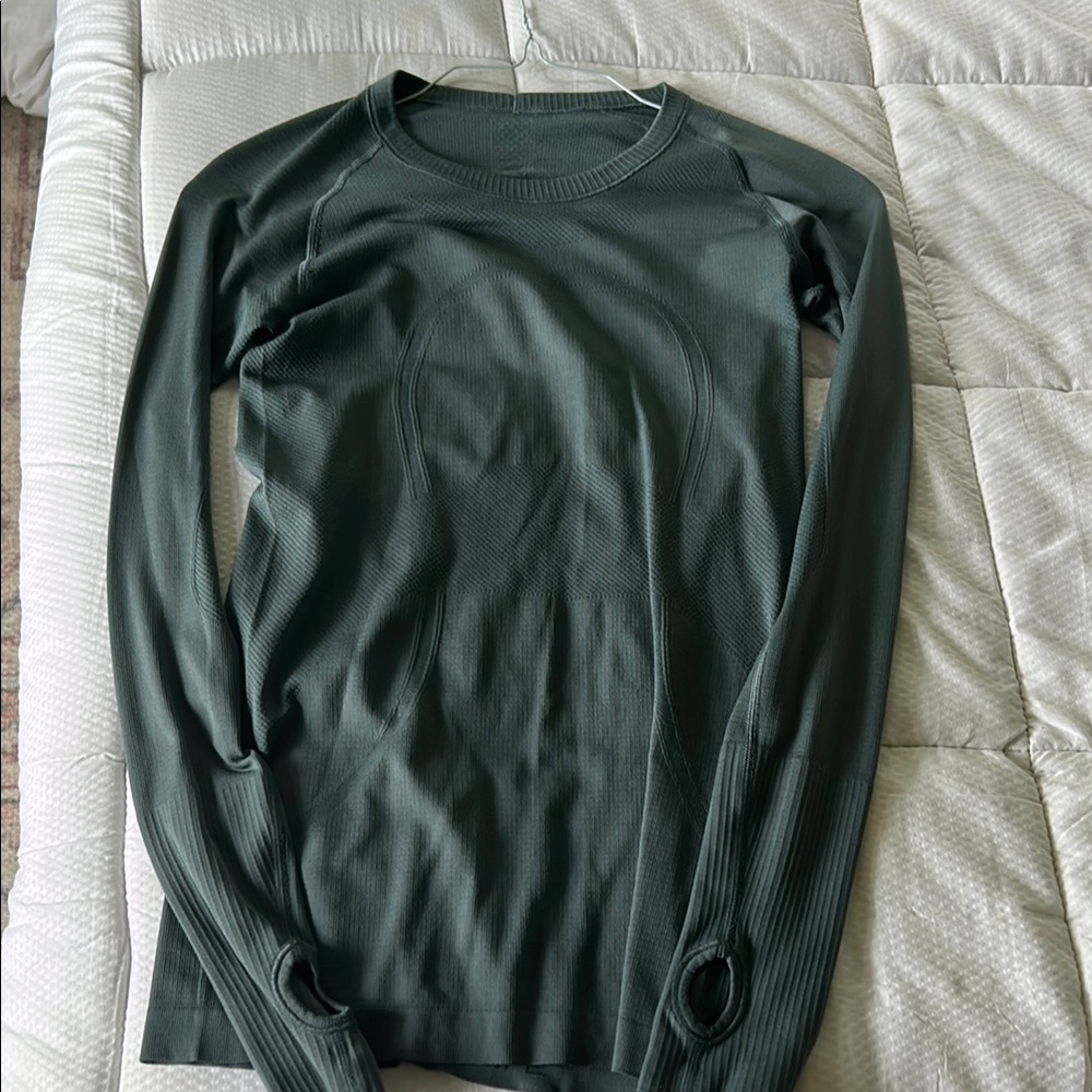 Green Long Sleeve Lululemon Top